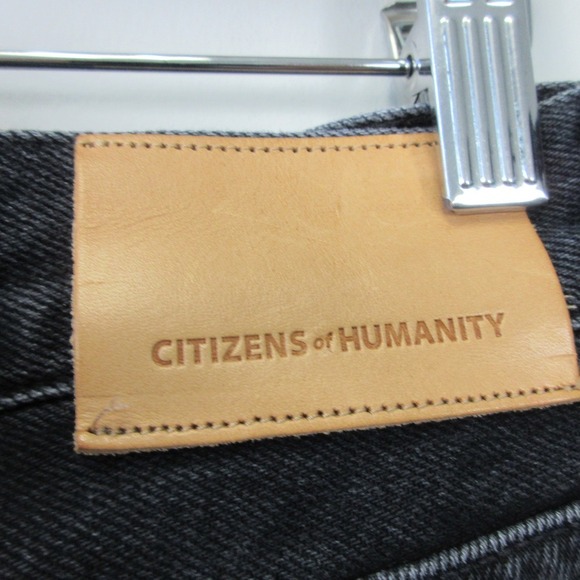 Citizens of Humanity Emery Crop Jeans Women 28 Black 100% Cotton Distressed 612 - Picture 8 of 16